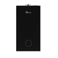 Газовый настенный котел одноконтурный E8 tempo GHC24V стеклянная панель чёрная