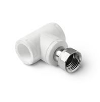 Тройник с накидной гайкой PRO-AQUA 20-1/2" белый (20/120)