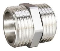 Ниппель DN40 (1 1/2") НР/НР латунь никель