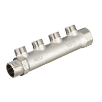 Коллектор VALTEC 3/4", 4 вых. х 1/2" нар. (2/40)