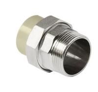 Муфта разъёмная с наружной резьбой PRO AQUA 32-3/4" серая (10/40)