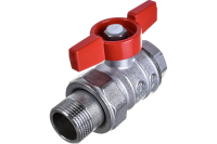 Кран шаровой полнопроходной с полусгоном (американкой) Ciacomini 11/4", ручка-бабочка,