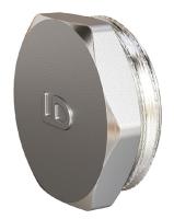 Пробка DN25 (1") НР латунь никель