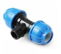 Тройник ПНД с наружной резьбой 40*11/2"*40 (4/16)