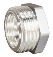Футорка DN50х40 (2"НР х 1 1/2" ВР) латунь никель