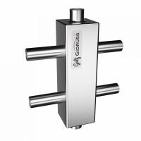 Гидрострелка нержавеющая GRSS-40-22PF (до 40 кВт, под пресс-фитинги 22 мм)