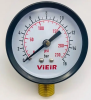 Манометр радиальный VIEIR 50мм 0-16 бар (1/100)