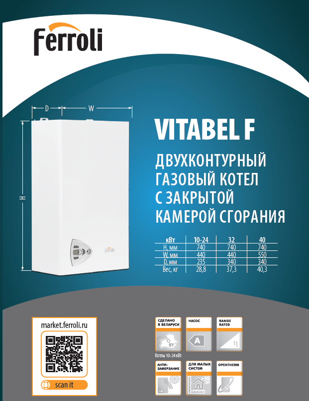 Котел настенный ferroli vitabel f24. Котел газовый Vitabel f 18. Газовый котел Ferroli Vitabel HF 40 инструкция.