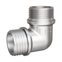 Угол 90 гр DN15 (1/2") НР/НР латунь никель