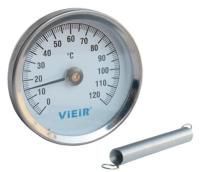 Термометр накладной с пружиной VIEIR 63мм 120гр (1/100)