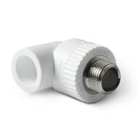 Уголок переходной с наружной резьбой PRO-AQUA 20*3/4" белый (10/100)