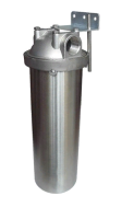 Магистральный фильтр для горячей воды, нержавеющая колба 10" подключение 1/2" АКВАСТИЛЬ (1/10)