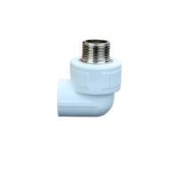 Уголок переходной с наружной резьбой сталь 25*1/2" белый (20/120)