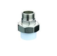 Муфта разъёмная с наружной резьбой сталь 25-1/2" белая (10/150)