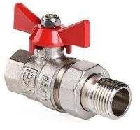 Кран шаровой полнопроходной с полусгоном VALTEC BASE 1/2" рукоятка-бабочка, ВР-НР