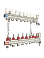 Коллекторная группа в сборе с расходомерами б/кранов латунь  8 выходов VIEIR (1/3)