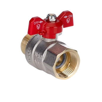  Кран шаровой  1/2" бабочка вр/нр VIEIR (14/112) вес - 164гр купить в Воронеже