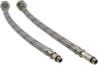 Гибкая подводка для смесителя М10*35(18)-1/2", пара, вр/нр, 30 см ELKA оплетка нейлон ПВХ