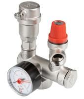 Группа безопасности VALTEC, с латунным корпусом (с манометрами 0-4 бар ) (1/20)