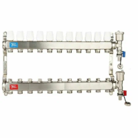 Коллекторная группа из нержавеющей стали в сборе с вентилями без кранов 11 выходов VIEIR