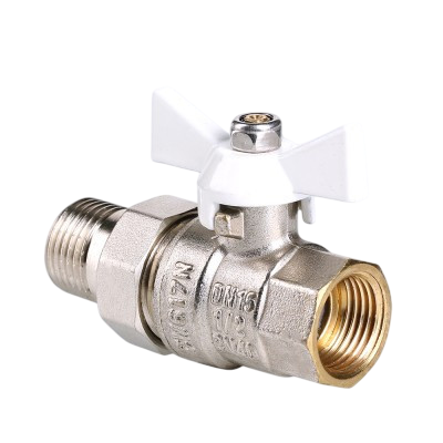  Кран шаровой полнопроходной  с полусгоном VALTEC BASE 3/4 рукоятка-бабочка, белая ВР-НР купить в Воронеже