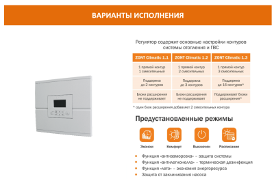  Регулятор погодозависимый автомат. ZONT Climatic1.3 для многоконтурных систем отопления (741) купить в Воронеже