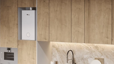  Газовый настенный котел одноконтурный E8 tempo GHD24V, 24 кВт  белая стеклянная панель купить в Воронеже