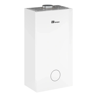  Газовый настенный котел двухконтурный E8 tempo GHD24W, 24 кВт, белая стеклянная панель купить в Воронеже