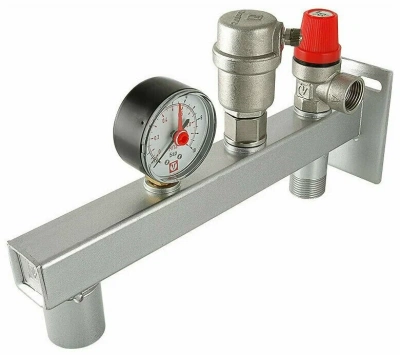  Группа безопасности расширительного бака VALTEC, стальная консольная (с манометрами 0-4 бар) (1/9) купить в Воронеже