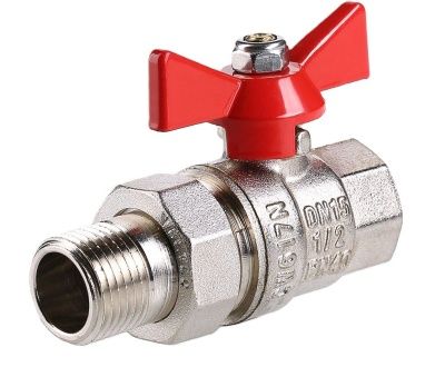  Кран шаровой полнопроходной  с полусгоном VALTEC BASE 3/4'' рукоятка-бабочка, ВР-НР  (5/50) купить в Воронеже