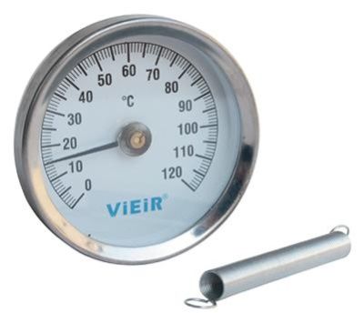  Термометр накладной с пружиной VIEIR 63мм 120гр (1/100) купить в Воронеже