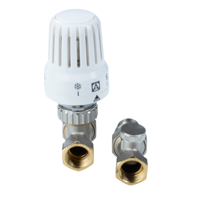  Комплект прямой 1/2" терморегулирующего оборудования для рад. (термостатическая головка, термостатич купить в Воронеже