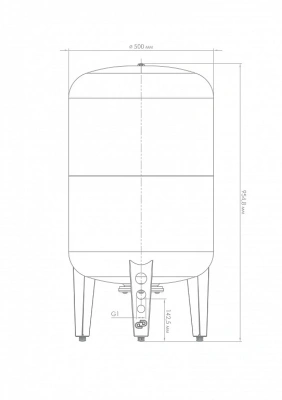  Гидроаккумулятор  ДЖИЛЕКС  150л вертикальный (фланец пластик+латунь) ВПк купить в Воронеже