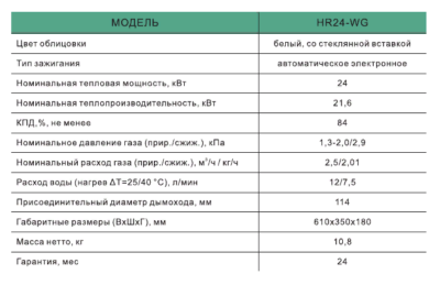  Газовая колонка ВПГ Vatti HR24-WG 10 л. купить в Воронеже