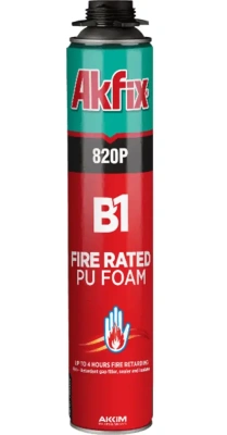  Пена полиуретановая монтажная профессиональная ОГНЕСТОЙКАЯ, 850 г Akfix 820P купить в Воронеже