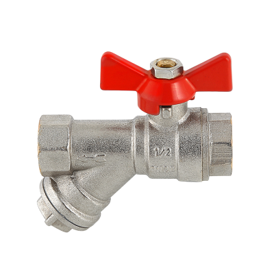  Кран шаровой со встроенным фильтром VALTEC BASE 1/2'', рукоятка-бабочка, ВР-ВР (8/96) купить в Воронеже