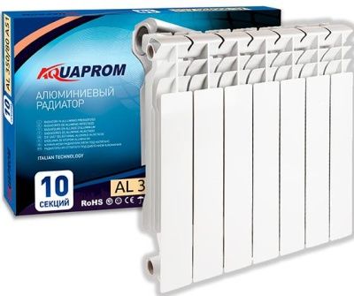  Радиатор алюминиевый AQUAPROM 350/80 8 секций купить в Воронеже