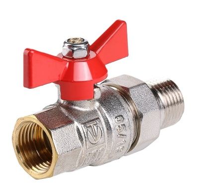  Кран шаровой полнопроходной с полусгоном VALTEC BASE 1/2" рукоятка-бабочка, ВР-НР купить в Воронеже