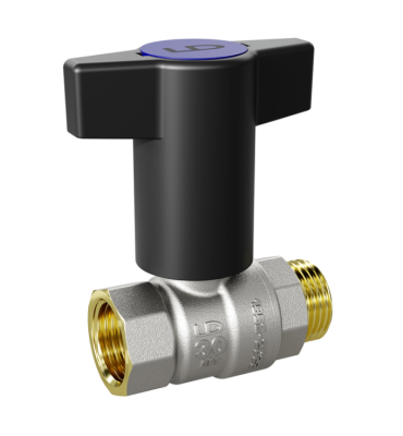  Кран шаровой LD, 1/2" Т-рукоятка вр/нр (RED+BLUE) (1/14) купить в Воронеже