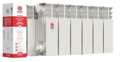  Радиатор алюминиевый НРЗ серия ЛЮКС 200/100 12 секций вес 0,8кг 110Вт купить в Воронеже