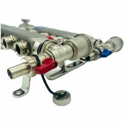  Коллекторная группа из нержавеющей стали в сборе с расходомерами без кранов  5 выходов VIEIR (1/5) купить в Воронеже