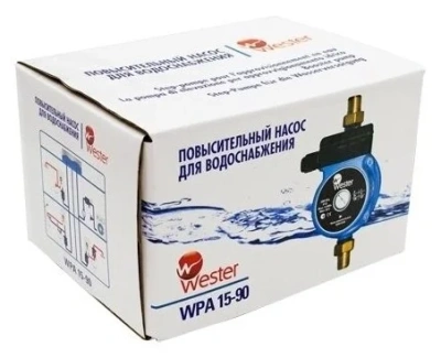  Насос Wester WPA 15-90 (с гайками) повыш. давление мокрый ротор  (1/8) купить в Воронеже