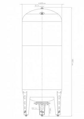  Гидроаккумулятор для водоснабжения ДЖИЛЕКС  500л вертикальный купить в Воронеже