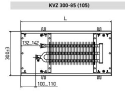 Встраиваемый конвектор Techno Usual KVZ 300-85-3800 (без решетки) купить в Воронеже