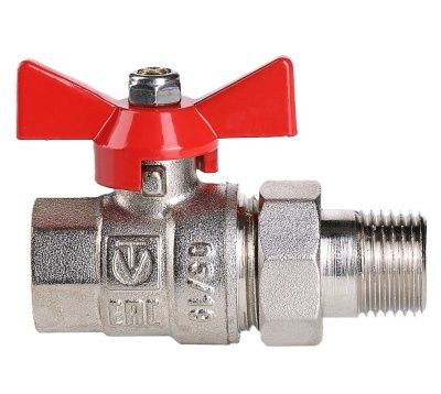  Кран шаровой полнопроходной  с полусгоном VALTEC BASE 3/4'' рукоятка-бабочка, ВР-НР  (5/50) купить в Воронеже