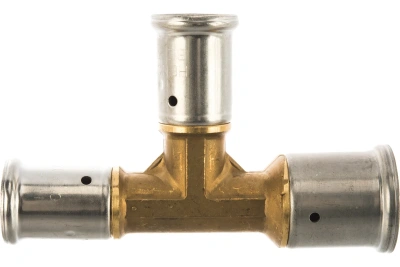  Тройник переходный уменьшенный с двух сторон, латунь пресс, 26x26x20 купить в Воронеже