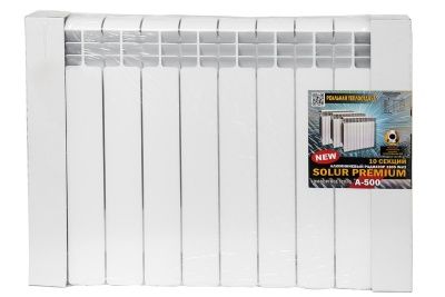  Радиатор алюминиевый  SOLUR PREMIUM A-500/80  4 секции 1,33кг 180Вт/секция купить в Воронеже