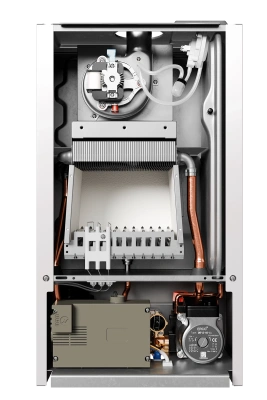  Газовый настенный котел двухконтурный E8 tempo GHD24W, 24 кВт, белая стеклянная панель купить в Воронеже