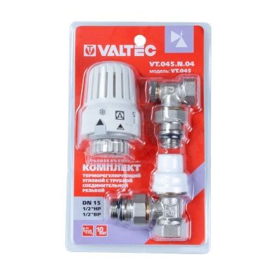  Комплект  терморегулирующего оборудования для радиатора угловой VALTEC 1/2"  купить в Воронеже