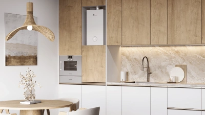  Газовый настенный котел одноконтурный E8 tempo GHD24V, 24 кВт  белая стеклянная панель купить в Воронеже